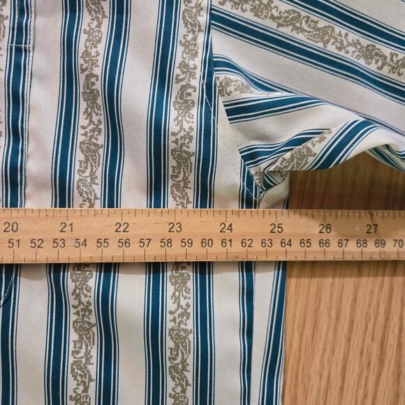 Loafers by Reed St James Mens Vintage Country Western Striped Button-Up Shirt XL - Picture 10 of 11